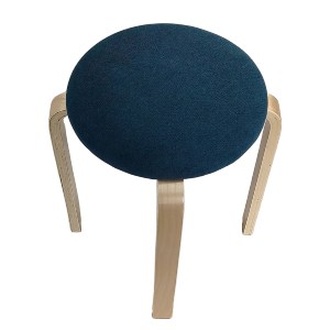 Artelibre - 14350033 ΣΚΑΜΠΟ ARTELIBRE MILOA ΜΠΛΕ/ΦΥΣΙΚΟ ΥΦΑΣΜΑ/ΞΥΛΟ 42X42X45CM