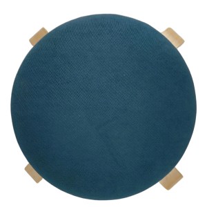 Artelibre - 14350033 ΣΚΑΜΠΟ ARTELIBRE MILOA ΜΠΛΕ/ΦΥΣΙΚΟ ΥΦΑΣΜΑ/ΞΥΛΟ 42X42X45CM