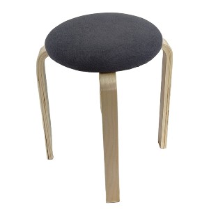 Artelibre - 14350035 ΣΚΑΜΠΟ ARTELIBRE MILOA ΓΚΡΙ/ΦΥΣΙΚΟ ΥΦΑΣΜΑ/ΞΥΛΟ 42X42X45CM