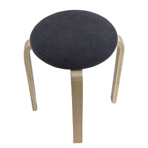 Artelibre - 14350035 ΣΚΑΜΠΟ ARTELIBRE MILOA ΓΚΡΙ/ΦΥΣΙΚΟ ΥΦΑΣΜΑ/ΞΥΛΟ 42X42X45CM