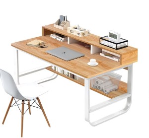 Artelibre - 14370049 ΓΡΑΦΕΙΟ ARTELIBRE ALECTORIS ΚΑΦΕ/ΛΕΥΚΟ MDF/ΜΕΤΑΛΛΟ 100X60X73CM