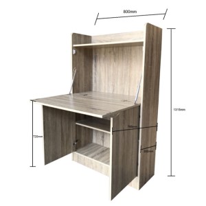 Artelibre - 14370059 ΓΡΑΦΕΙΟ ΠΤΥΣΣΟΜΕΝΟ ARTELIBRE INDUS ΦΥΣΙΚΟ MDF/PU 80X30X131.5CM