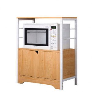 Artelibre - 14370218 ΡΑΦΙΕΡΑ ΚΟΥΖΙΝΑΣ AMUR ΔΡΥΣ/ΛΕΥΚΟ MDF/ΜΕΤΑΛΛΟ 60X30X70CM