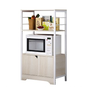 Artelibre - 14370223 ΡΑΦΙΕΡΑ ΚΟΥΖΙΝΑΣ GORAL MAPLE/ΛΕΥΚΟ MDF/ΜΕΤΑΛΛΟ 60X30X95CM