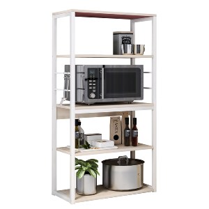 Artelibre - 14370227 ΡΑΦΙΕΡΑ ΚΟΥΖΙΝΑΣ PUFFIN MAPLE/ΛΕΥΚΟ MDF/ΜΕΤΑΛΛΟ 50X30X129CM