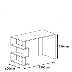 Artelibre - 14410002 ΓΡΑΦΕΙΟ ARTELIBRE AIGINA ΛΕΥΚΟ/ΚΟΚΚΙΝΟ/ΜΑΥΡΟ 120X60X75CM