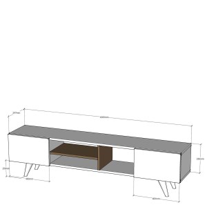Artelibre - 14410008 ΕΠΙΠΛΟ ΤΗΛΕΟΡΑΣΗΣ ARTELIBRE SKOPELOS ΚΑΡΥΔΙΑ/ΜΑΥΡΟ 160X30X40CM