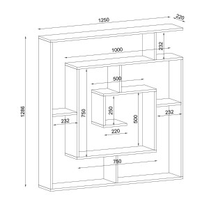 Artelibre - 14410032 ΒΙΒΛΙΟΘΗΚΗ ITHAKI ΦΥΣΙΚΟ 125X22X130CM