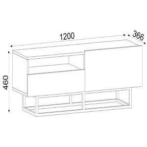 Artelibre - 14410051 ΕΠΙΠΛΟ ΤΗΛΕΟΡΑΣΗΣ IOS ΦΥΣΙΚΟ 120X37X46CM