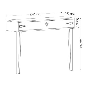 Artelibre - 14410063 ΚΟΝΣΟΛΑ THIRA ΚΑΦΕ 120X35X90CM