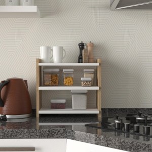 Artelibre - 14410293 ΡΑΦΙ ΕΠΙΤΡΑΠΕΖΙΟ ARTELIBRE ABELL ΛΕΥΚΟ/ΦΥΣΙΚΟ ΜΟΡΙΟΣΑΝΙΔΑ/ΜΕΛΑΜΙΝΗ 44X17X40CM