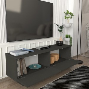 Artelibre - 14410299 ΕΠΙΠΛΟ ΤΗΛΕΟΡΑΣΗΣ ARTELIBRE ALFEN ΑΝΘΡΑΚΙ ΜΟΡΙΟΣΑΝΙΔΑ/ΜΕΛΑΜΙΝΗ 120X35X38CM