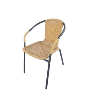 Artelibre - 14450003 ΠΟΛΥΘΡΟΝΑ ARTELIBRE RATTAN MERCURY ΜΠΕΖ/ΜΑΥΡΟ 54X61X73CM
