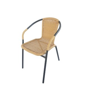 Artelibre - 14450003 ΠΟΛΥΘΡΟΝΑ RATTAN MERCURY ΜΠΕΖ/ΜΑΥΡΟ 54X61X73CM