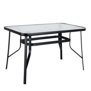 Artelibre - 14450032 ΤΡΑΠΕΖΙ ΜΕΤΑΛΛΙΚΟ ARTELIBRE SUN ΜΑΥΡΟ 150X90X70CM