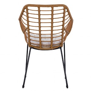 Artelibre - 14510058 ΠΟΛΥΘΡΟΝΑ ΚΗΠΟΥ ARTELIBRE ABURIUS ΦΥΣΙΚΟ/ΜΑΥΡΟ RATTAN/ΜΕΤΑΛΛΟ 63X60X83.5CM