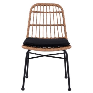 Artelibre - 14510059 ΚΑΡΕΚΛΑ ΚΗΠΟΥ ARTELIBRE AFRANIUS ΦΥΣΙΚΟ/ΜΑΥΡΟ RATTAN/ΜΕΤΑΛΛΟ 47X50X85CM