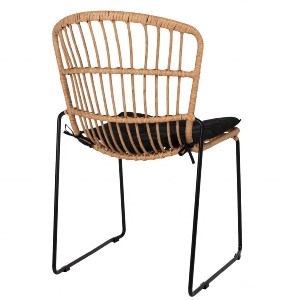 Artelibre - 14510060 ΚΑΡΕΚΛΑ ΚΗΠΟΥ ARTELIBRE ALFENUS ΦΥΣΙΚΟ/ΜΑΥΡΟ RATTAN/ΜΕΤΑΛΛΟ 50X55X84CM