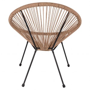 Artelibre - 14510061 ΠΟΛΥΘΡΟΝΑ ΚΗΠΟΥ ARTELIBRE APRONIUS ΦΥΣΙΚΟ/ΜΑΥΡΟ RATTAN/ΜΕΤΑΛΛΟ 71X73X77CM