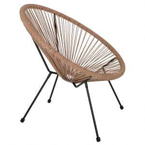 Artelibre - 14510061 ΠΟΛΥΘΡΟΝΑ ΚΗΠΟΥ ARTELIBRE APRONIUS ΦΥΣΙΚΟ/ΜΑΥΡΟ RATTAN/ΜΕΤΑΛΛΟ 71X73X77CM