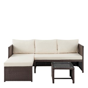 Artelibre - 14520016 ΣΕΤ ΣΑΛΟΝΙ ΚΗΠΟΥ JAMAICA ΚΑΦΕ ΜΕΤΑΛΛΟ/RATTAN ΓΩΝ. ΚΑΝΑΠΕΣ+ΤΡΑΠΕΖΑΚΙ