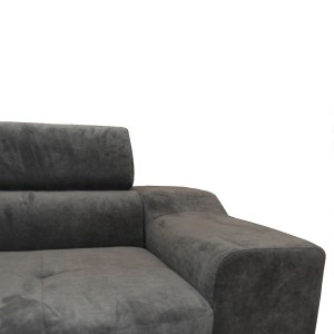 Artelibre - 14560001 ΚΑΝΑΠΕΣ ΚΡΕΒΑΤΙ ΓΩΝΙΑΚΟΣ ARTELIBRE CASABLANCA ΣΚΟΥΡΟ ΓΚΡΙ 280X203X78-93CM