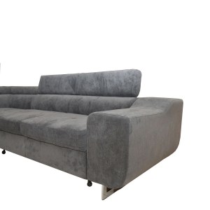 Artelibre - 14560001 ΚΑΝΑΠΕΣ ΚΡΕΒΑΤΙ ΓΩΝΙΑΚΟΣ ARTELIBRE CASABLANCA ΣΚΟΥΡΟ ΓΚΡΙ 280X203X78-93CM