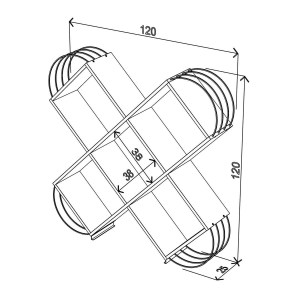 Artelibre - 14570104 ΒΙΒΛΙΟΘΗΚΗ CASE ΚΑΡΥΔΙ/ΚΙΤΡΙΝΟ 120X25X120CM