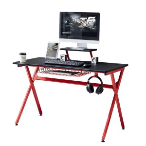 Artelibre - 14580007 ΓΡΑΦΕΙΟ GAMING ARTELIBRE PETROSYS ΜΑΥΡΟ/ΚΟΚΚΙΝΟ 120X60.5X90CM