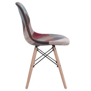 Artelibre - 14590002 ΚΑΡΕΚΛΑ CORYLOUS PATCHWORK MICROFIBER ΥΦΑΣΜΑ/ΞΥΛΟ 51X46X82CM