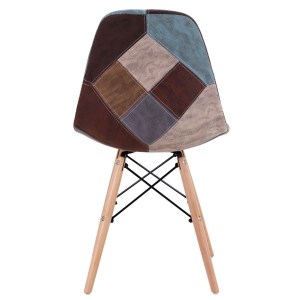 Artelibre - 14590002 ΚΑΡΕΚΛΑ CORYLOUS PATCHWORK MICROFIBER ΥΦΑΣΜΑ/ΞΥΛΟ 51X46X82CM