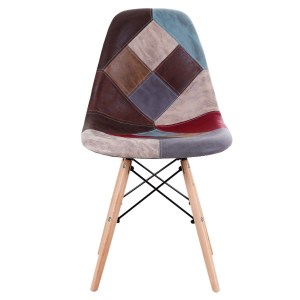 Artelibre - 14590002 ΚΑΡΕΚΛΑ CORYLOUS PATCHWORK MICROFIBER ΥΦΑΣΜΑ/ΞΥΛΟ 51X46X82CM