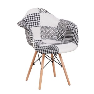 Artelibre - 14600011 ΚΑΡΕΚΛΑ FALKON PATCHWORK ΥΦΑΣΜΑ/ΞΥΛΟ 62X59X82CM
