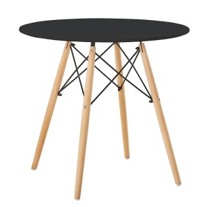 Artelibre - 14600023 ΤΡΑΠΕΖΙ ARTELIBRE RAPTOR ΜΑΥΡΟ MDF/ΞΥΛΟ Φ80X74CM