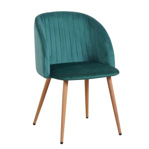 Artelibre - 14600029 ΚΑΡΕΚΛΑ ARTELIBRE KINGFISHER ΠΡΑΣΙΝΟ ΥΦΑΣΜΑ/ΜΕΤΑΛΛΟ 54X55X83CM