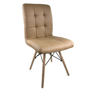 Artelibre - 14600065 ΚΑΡΕΚΛΑ ΤΡΑΠΕΖΑΡΙΑΣ ARTELIBRE CUPPLESSUS CAPPUCCINO/ΦΥΣΙΚΟ PU/ΞΥΛΟ 43X55X86CM