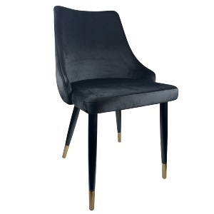Artelibre - 14600101 ΚΑΡΕΚΛΑ ΤΡΑΠΕΖΑΡΙΑΣ ARTELIBRE QUEENS ΜΑΥΡΟ ΒΕΛΟΥΔΟ/ΜΕΤΑΛΛΟ 51X58X83CM