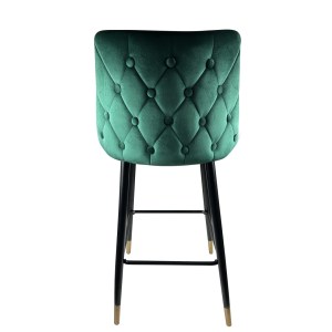 Artelibre - 14600105 ΣΚΑΜΠΟ BAR ARTELIBRE MANHATTAN ΚΥΠΑΡΙΣΣΙ/ΜΑΥΡΟ ΒΕΛΟΥΔΟ/ΜΕΤΑΛΛΟ 51X57X110CM