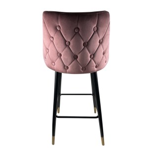 Artelibre - 14600106 ΣΚΑΜΠΟ BAR ARTELIBRE MANHATTAN ΣΑΠΙΟ ΜΗΛΟ/ΜΑΥΡΟ ΒΕΛΟΥΔΟ/ΜΕΤΑΛΛΟ 51X57X110CM