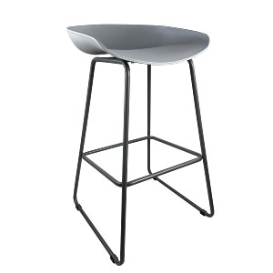 Artelibre - 14600117 ΣΚΑΜΠΟ BAR ARTELIBRE VICTORY ΓΚΡΙ PP/ΜΕΤΑΛΛΟ 43X42X85CM