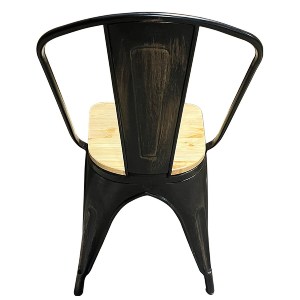 Artelibre - 14600128 ΚΑΡΕΚΛΑ ARTELIBRE ΒΙΟΜΗΧΑΝΙΚΟΥ ΤΥΠΟΥ VINTAGE TOLIKO II ΜΑΥΡΟ ΑΝΤΙΚΕ/ΦΥΣΙΚΟ ΜΕΤΑΛΛΟ/ΞΥΛΟ 45X53X85CM