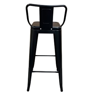 Artelibre - 14600131 ΣΚΑΜΠΟ BAR ARTELIBRE ΒΙΟΜΗΧΑΝΙΚΟΥ ΤΥΠΟΥ VINTAGE MOLERO ΜΑΥΡΟ ΜΑΤ ΜΕΤΑΛΛΟ 43X43X94CM