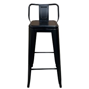Artelibre - 14600131 ΣΚΑΜΠΟ BAR ARTELIBRE ΒΙΟΜΗΧΑΝΙΚΟΥ ΤΥΠΟΥ VINTAGE MOLERO ΜΑΥΡΟ ΜΑΤ ΜΕΤΑΛΛΟ 43X43X94CM