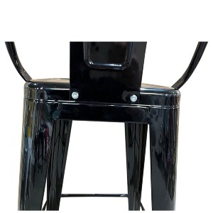 Artelibre - 14600132 ΣΚΑΜΠΟ BAR ARTELIBRE ΒΙΟΜΗΧΑΝΙΚΟΥ ΤΥΠΟΥ VINTAGE MOLERO ΜΑΥΡΟ ΜΕΤΑΛΛΟ 43X43X94CM