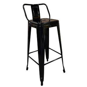 Artelibre - 14600132 ΣΚΑΜΠΟ BAR ARTELIBRE ΒΙΟΜΗΧΑΝΙΚΟΥ ΤΥΠΟΥ VINTAGE MOLERO ΜΑΥΡΟ ΜΕΤΑΛΛΟ 43X43X94CM