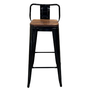 Artelibre - 14600133 ΣΚΑΜΠΟ BAR ARTELIBRE ΒΙΟΜΗΧΑΝΙΚΟΥ ΤΥΠΟΥ VINTAGE MOLERO II ΜΑΥΡΟ/ΚΑΦΕ ΜΕΤΑΛΛΟ/ΞΥΛΟ 44X44X94CM