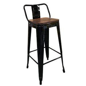 Artelibre - 14600133 ΣΚΑΜΠΟ BAR ARTELIBRE ΒΙΟΜΗΧΑΝΙΚΟΥ ΤΥΠΟΥ VINTAGE MOLERO II ΜΑΥΡΟ/ΚΑΦΕ ΜΕΤΑΛΛΟ/ΞΥΛΟ 44X44X94CM