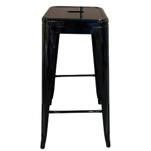 Artelibre - 14600136 ΣΚΑΜΠΟ BAR ARTELIBRE ΒΙΟΜΗΧΑΝΙΚΟΥ ΤΥΠΟΥ VINTAGE SILANO ΜΑΥΡΟ ΜΕΤΑΛΛΟ 42X42X76CM