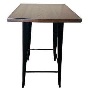 Artelibre - 14600145 ΤΡΑΠΕΖΙ BAR ARTELIBRE ΒΙΟΜΗΧΑΝΙΚΟΥ ΤΥΠΟΥ VINTAGE ARTEKTO ΜΑΥΡΟ/ΚΑΦΕ ΜΕΤΑΛΛΟ/ΞΥΛΟ 60X60X103CM