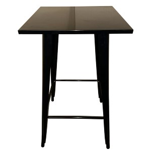 Artelibre - 14600146 ΤΡΑΠΕΖΙ BAR ARTELIBRE ΒΙΟΜΗΧΑΝΙΚΟΥ ΤΥΠΟΥ VINTAGE ARTEKTO ΜΑΥΡΟ ΜΕΤΑΛΛΟ/ΞΥΛΟ 60X60X103CM